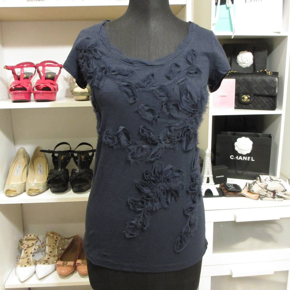 Ann Taylor Loft Navy Top